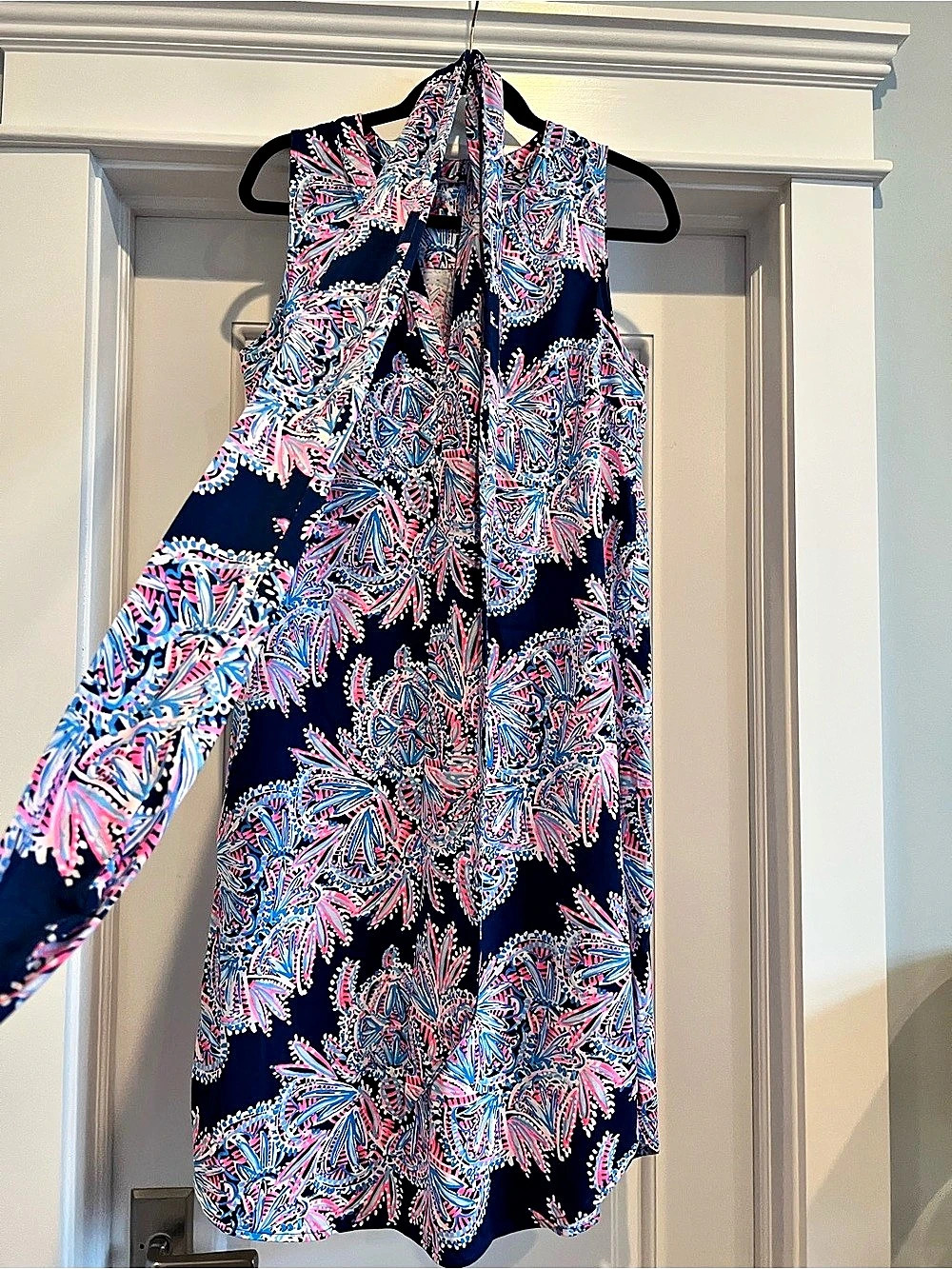 Lilly Pulitzer Abstract Print Mini Dress with belt - Picture 4 of 6